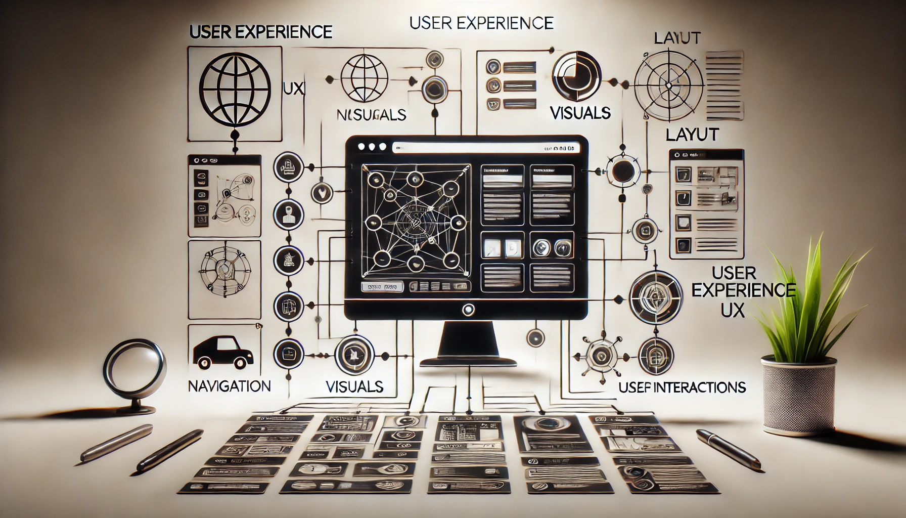 Diagram of User Experience Elements on a Website