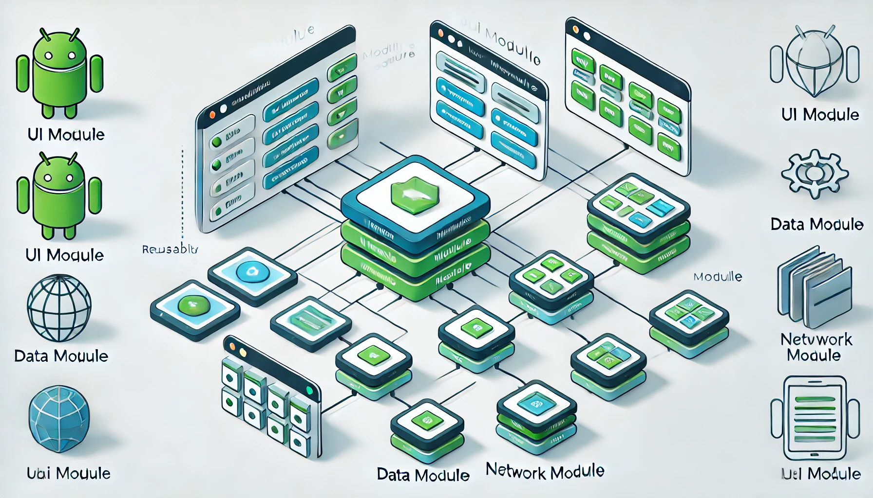 Illustration of MVVM architecture with Android Jetpack components